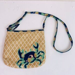 Vera Bradley Toucan Party Beach Crossbody 9” x 10” x 2”